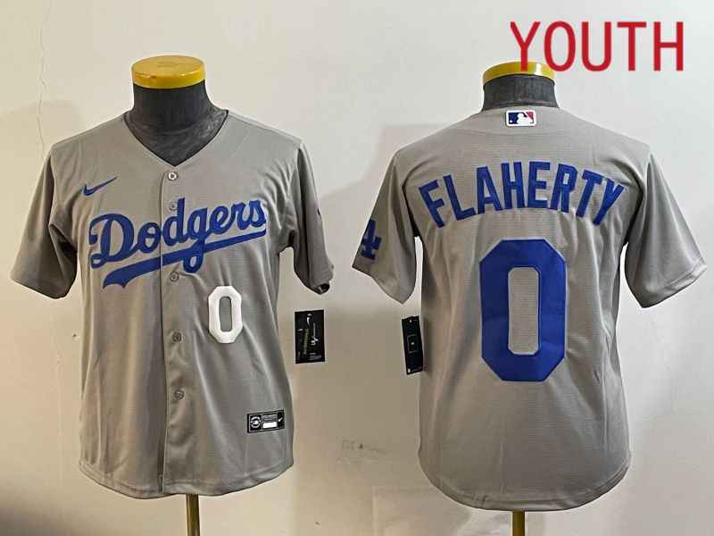 Youth New York Yankees #0 Flaherty grey 2024 Nike MLB Jersey 20241120